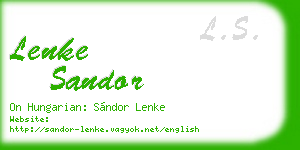 lenke sandor business card